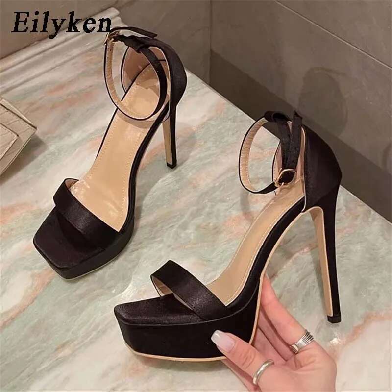 Summer Sexy Leopard Grain Pole Dancing Sandals Women Ankle Buckle Strap Platform High Heels Pumps Shoes