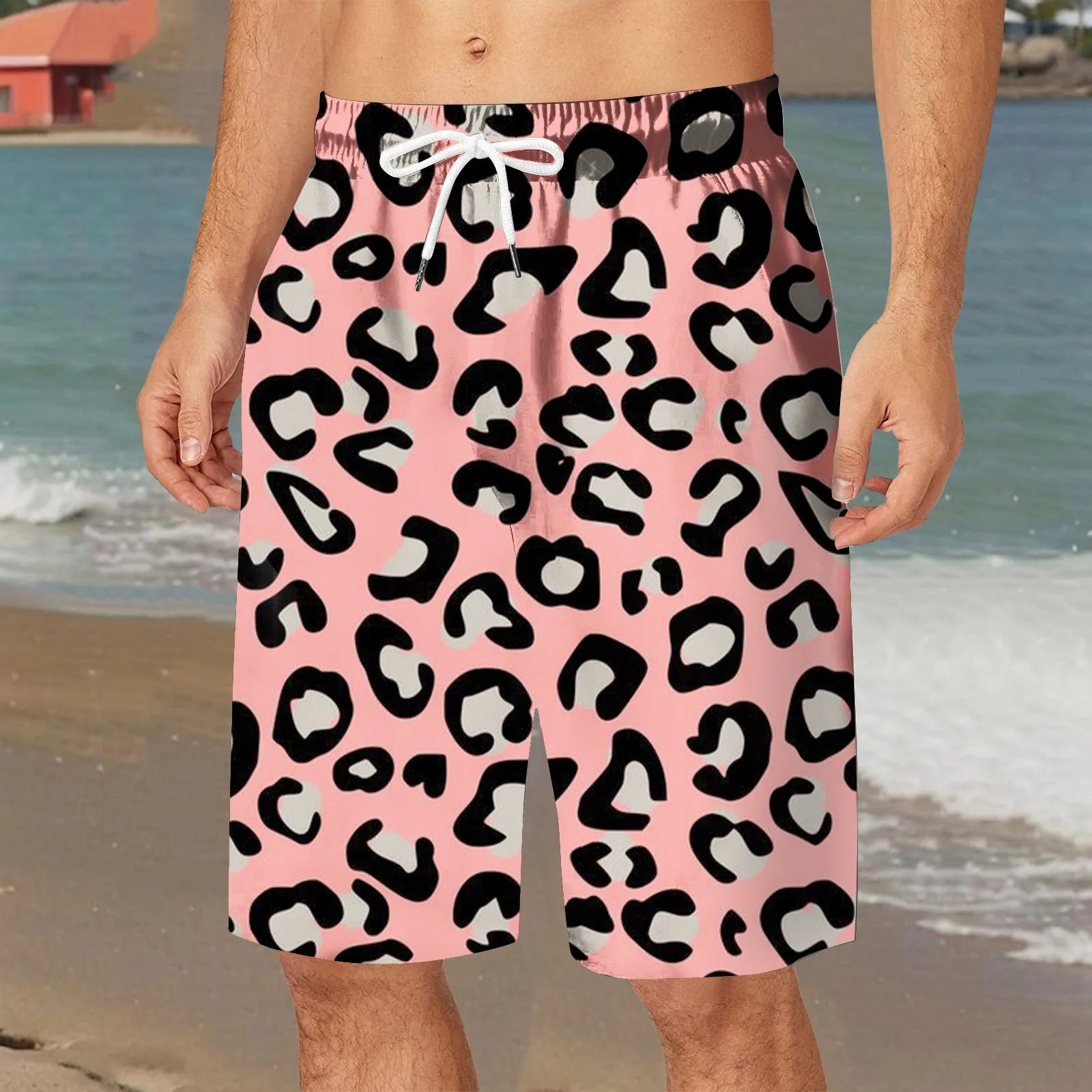 Shorts For Men Trendy Plus Size Mens Quick Drying Trunks 5 Inch Swimsuit Mesh Beach Long Swim 250219