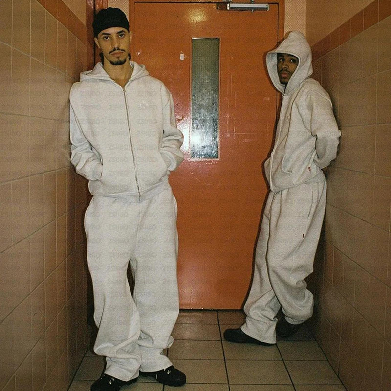 Streetwear Zip Hoodie Y2K Clothes Pants Harajuku Gothic Hip Hop Graphic Print Oversized Hoodie Sweatshirt Mens Womens Clothing 250218