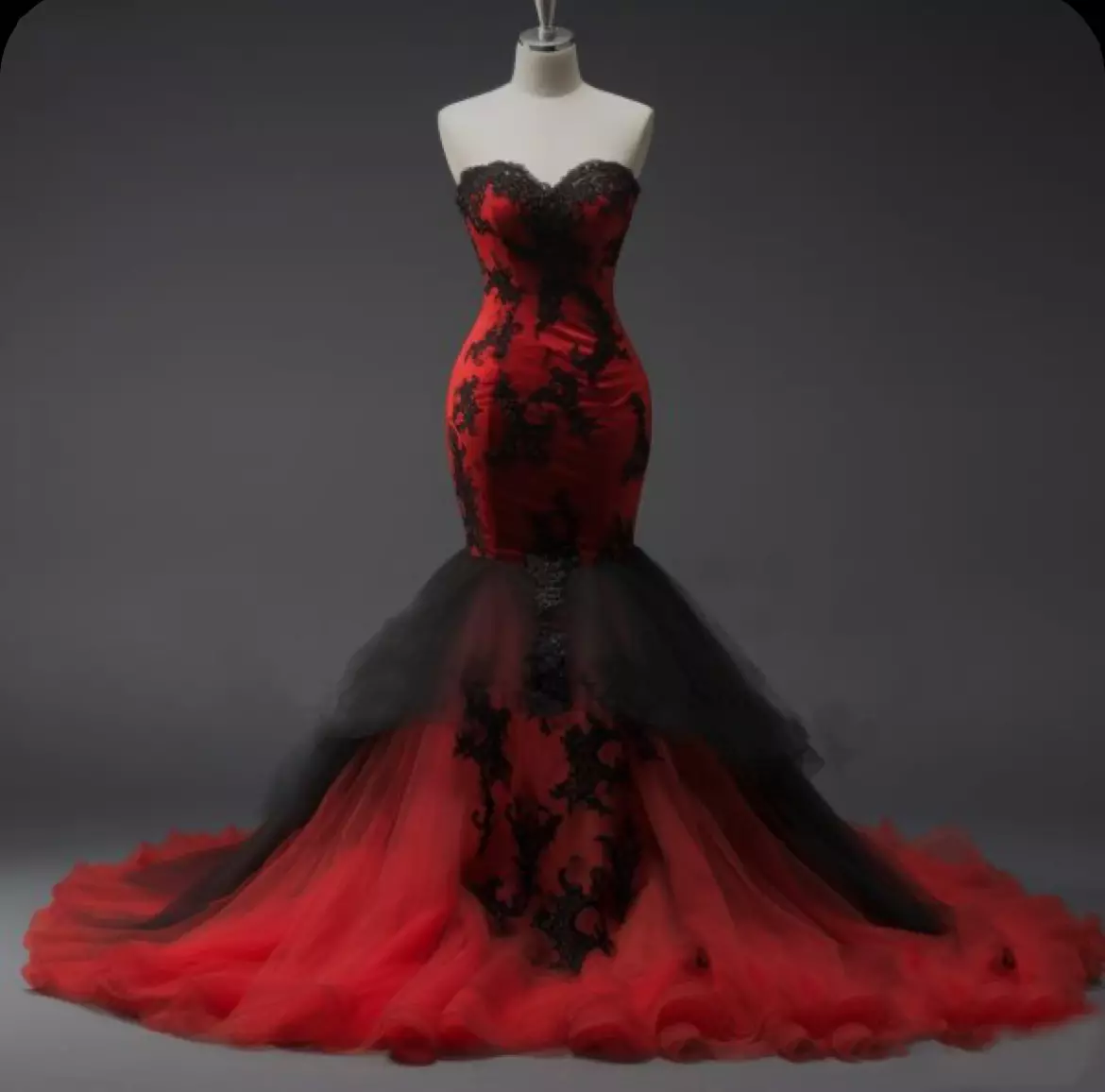 Black And Red Mermaid Gothic Wedding Dresses Lace Appliques Sweetheart Corset Long Vintage Bridal Gown Sleeveless Classic Vestdio De Novia 2025