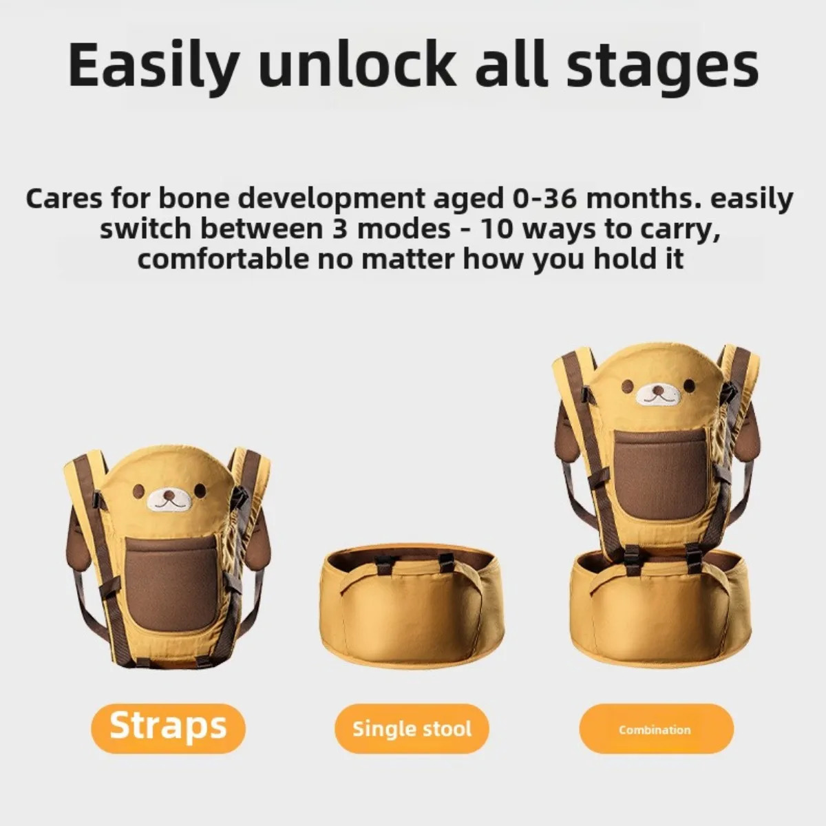 Baby Wrap Baby Sling Infant Hipseat Waist Stool Multifunctional 4 in 1 born Babies Bag Portable Cute Bebe Backpack 250219