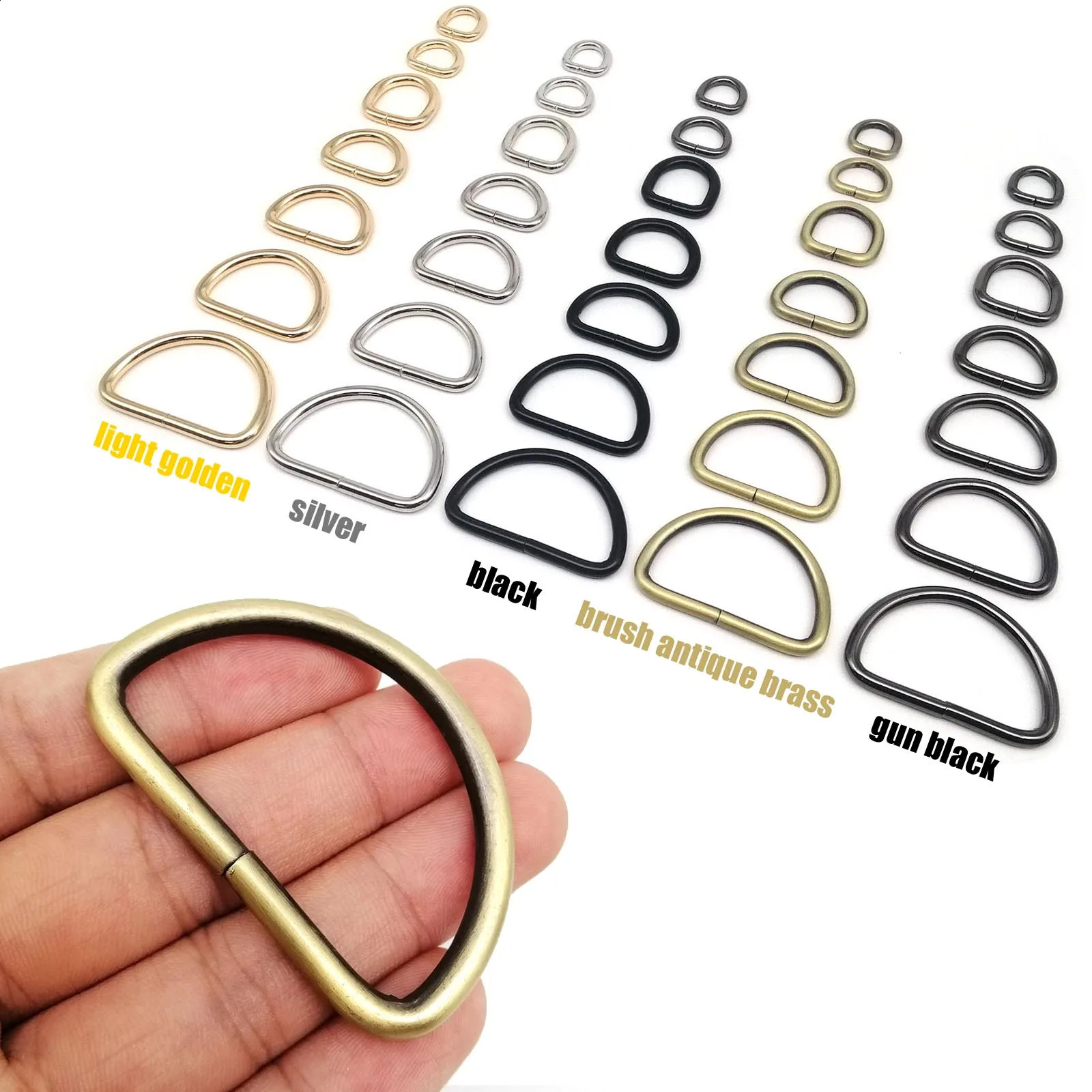 5pcs Metal High Quality Thickened Leather Hand Bag Backpack Purse Strap Belt Dog Collar Chain Semi O Dee D Ring Buckle Clasp DIY 250213