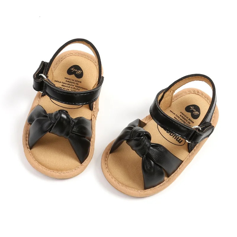 Infant Girls Cute Bowknot Sandals Soft Sole Non-slip Summer Shoes for Baby Toddler born Open Toe Walking Sandals 250219