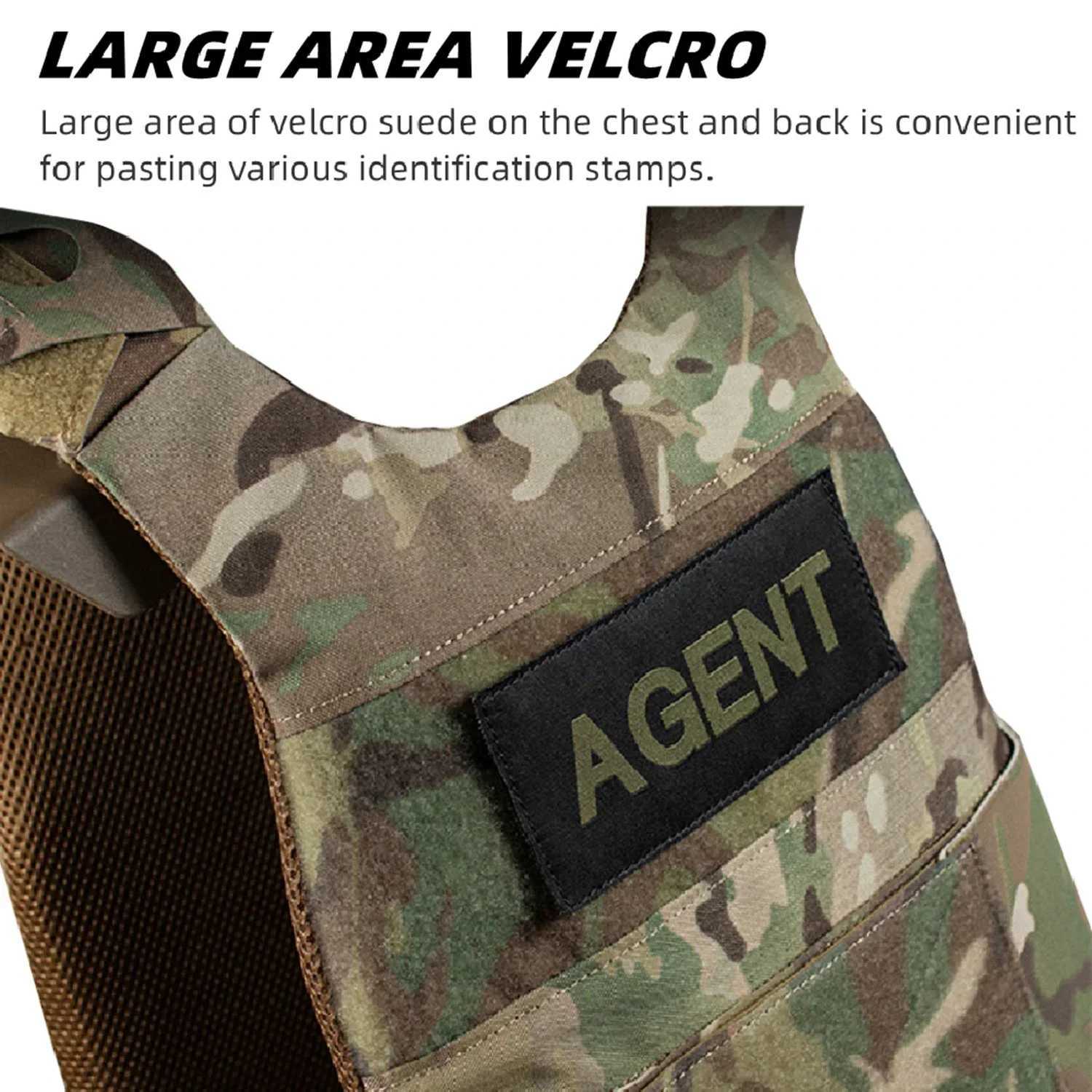 Low Profile MOLLE Plate Carrier Adult with Hook and Loop Cummerbund Security Vest with Side Elastic Holder for Hunting AirsoftXJ250219