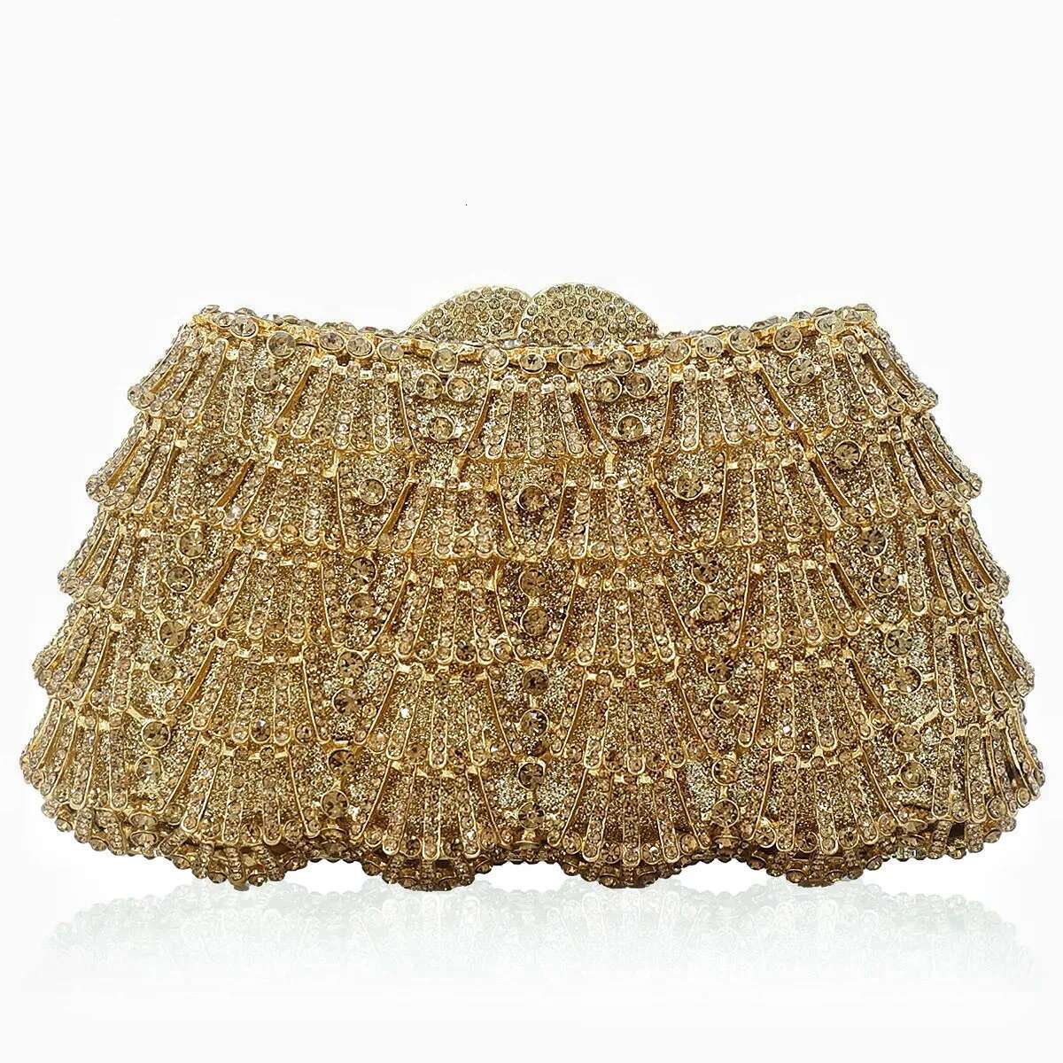 XIYUAN Women Crystal Clutch Evening Bags Wedding Party Rhie Handbags Bridal Purse Female Designer Hollow Clutches