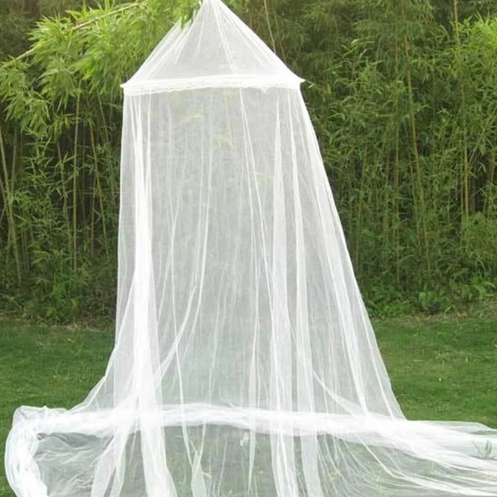 Bed Canopy Polyester Hanging Mosquito Net Princess Foldable Dome Bed Canopy Elegant Fairy Lace Dossels Bedcover For Baby 250218