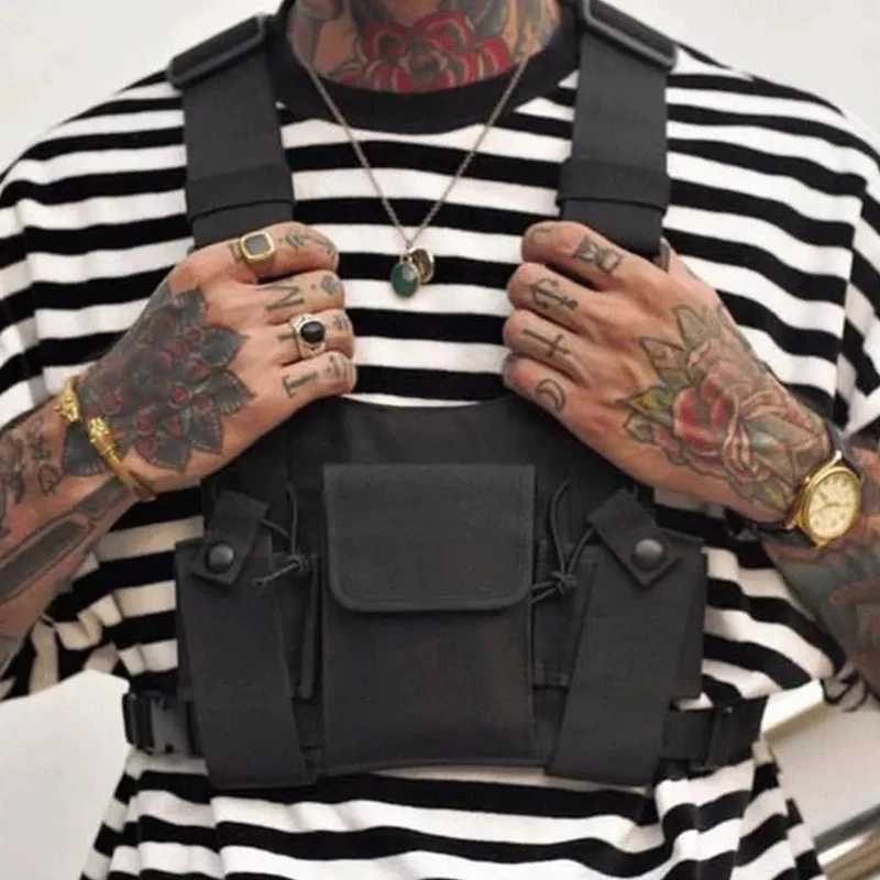 Functional Tactical Chest Bag For Men Women Fashion Bullet Hip Hop Vest Streetwear Bag Waist Pack Airsoft CS Chest Rig Bag GearXJ250219