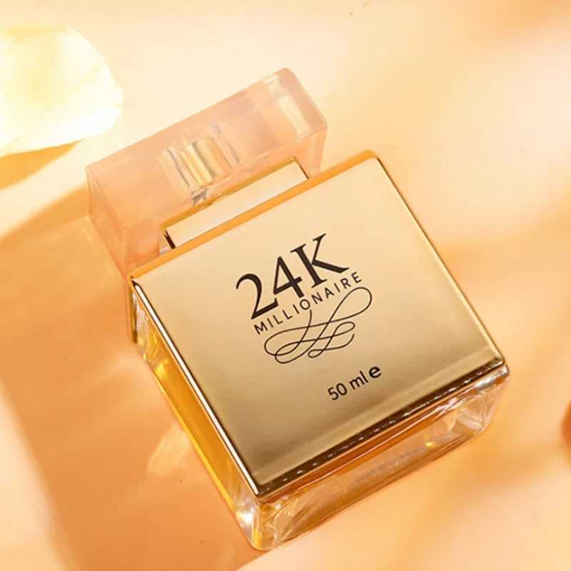 New Arrival 24k Golden Womens Fashion perfume 50ml Luxury Brand Lasting Flower Fruit perfume 24k Million perfume De Toilette Womens Fog Z250219