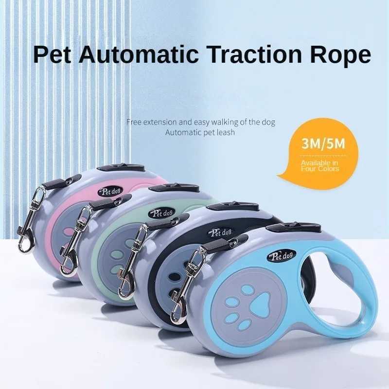 3/5M Nylon Dog Leash Automatic Retractable Durable Cat Lead Extending Puppy Walking Running Traction Roulette For Small DogsXJ250218