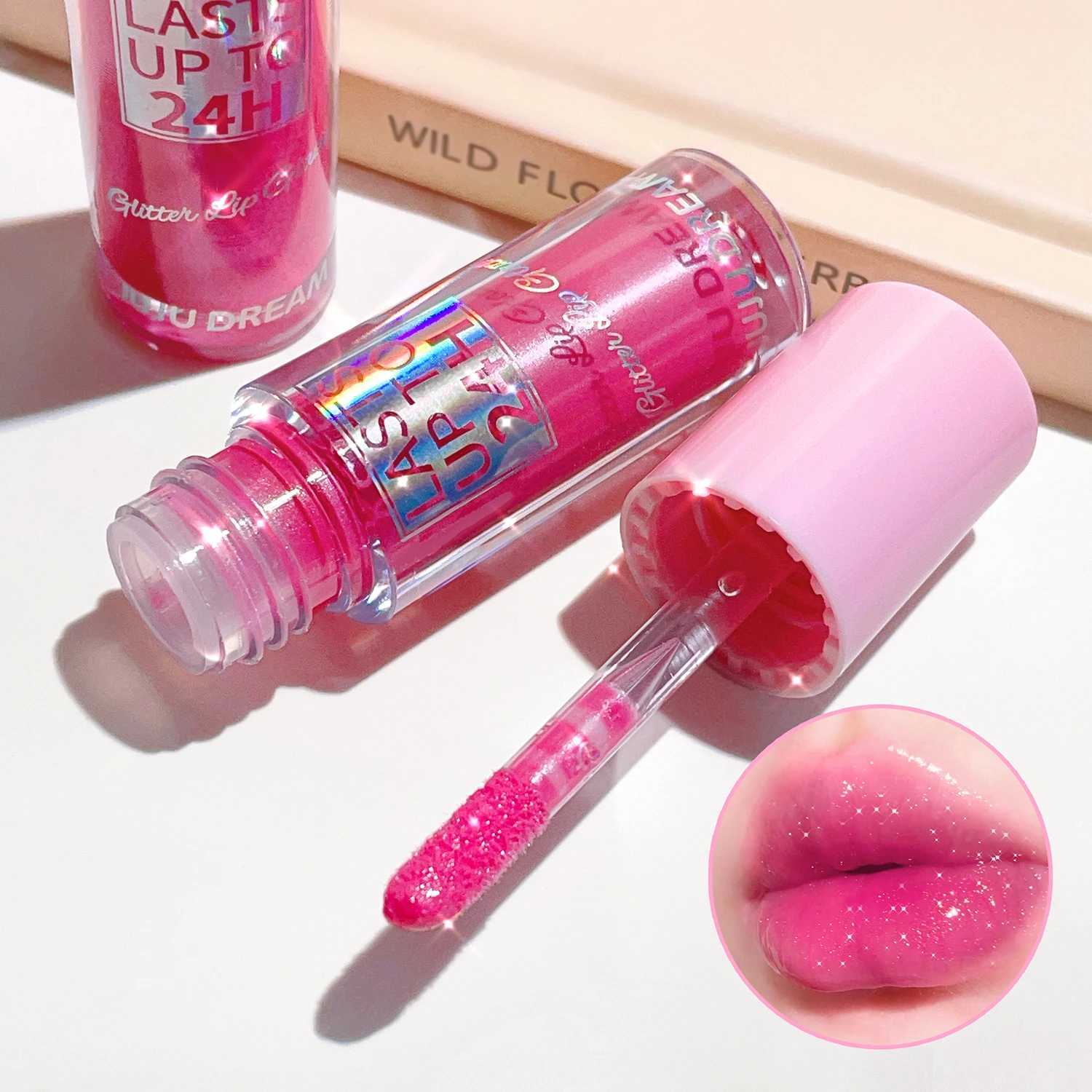 Glitter Liquid Lipstick Shiny Smooth Lip Color Long-Lasting Waterproof Lip Oil Moisturizing Lip Lacquer for Normal Skin - HigW250219