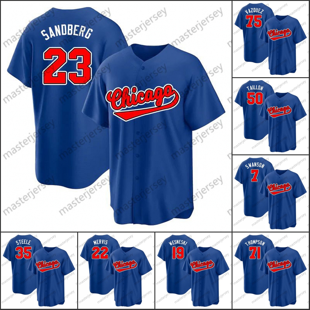 Sandberg Cities Baseball Jerseys Swanson Imanaga Tucker Suzuki Happ Alcantara Custom Jersey