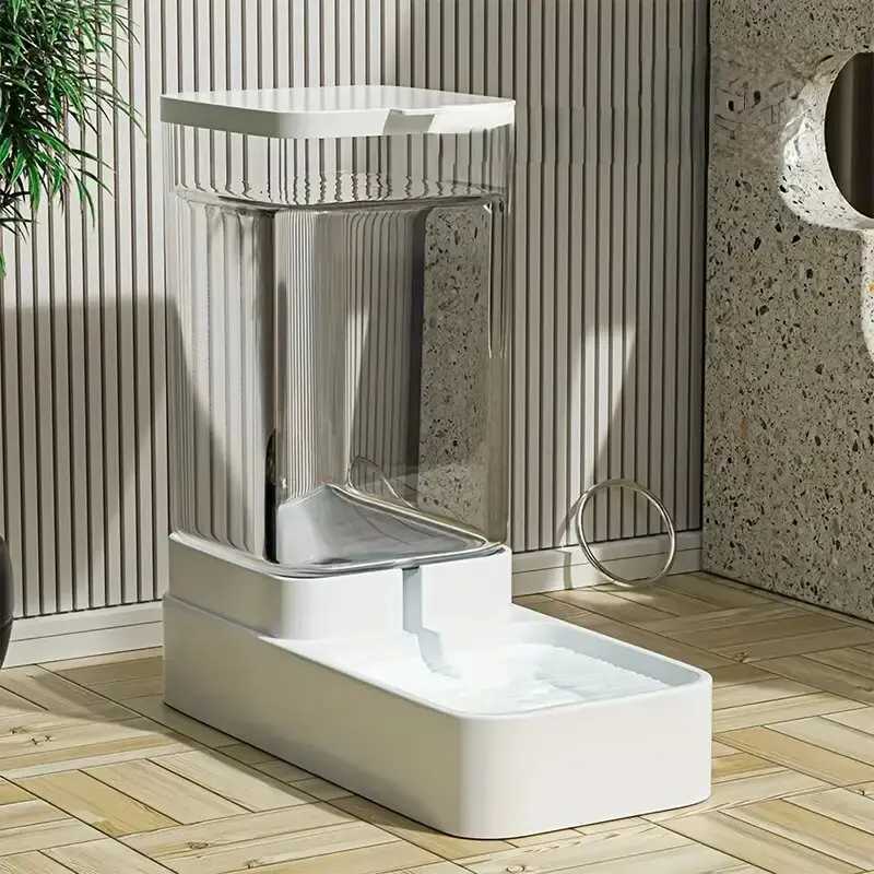 Dog Feeders 1pc/2pcs Automatic Dog Feeder/Water Dispenser Plastic Gravity Dog Food And Water Dispenser Set H250218