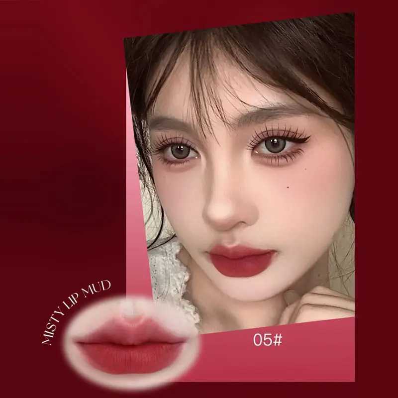 Misty Lip Gloss Premium Matte Texture Long Lasting And Non Fading Korean Original Cosmetics Womens Valentines Day Gift NatureW250219