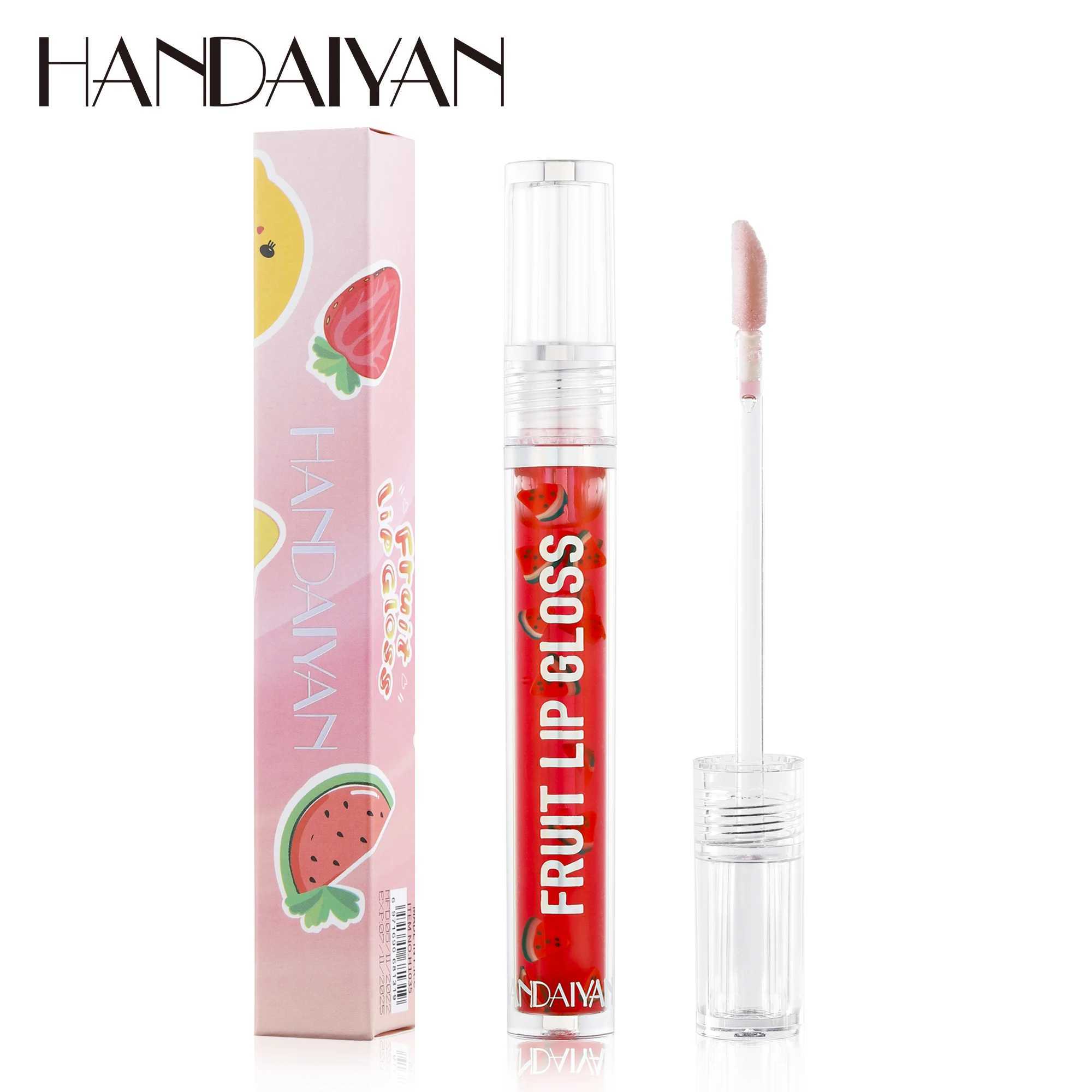 HANDAIYAN Fruit Flavor Lip Oil Moisturizing and Moisturizing Transparent Lip Protection Water Gloss Lip ColorW250219