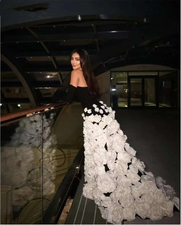 Black Veet Evening Dresses Mermaid Strapless D Wers Long Party Dress Arabic Women Prom Gowns Customized Ress 0220