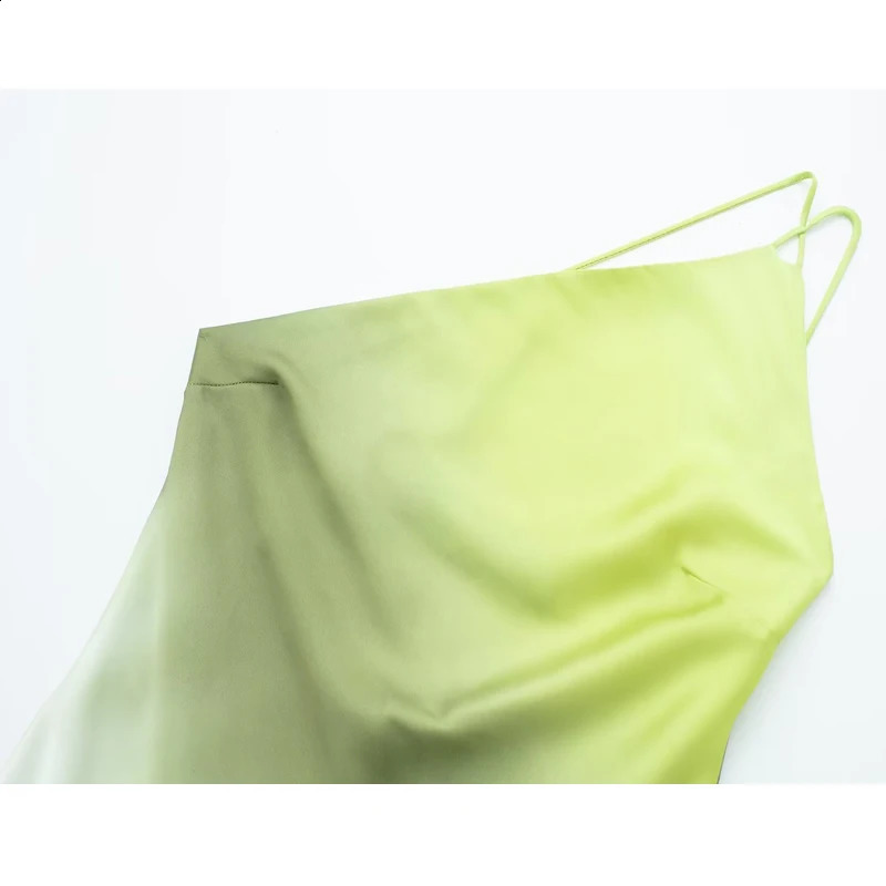 TRAF Tie Dye Long Dress Women Asymmertic Satin Backless Dress Woman Off Shoulder Sexy Evening Party Dresses Midi Summer Dresses 250218