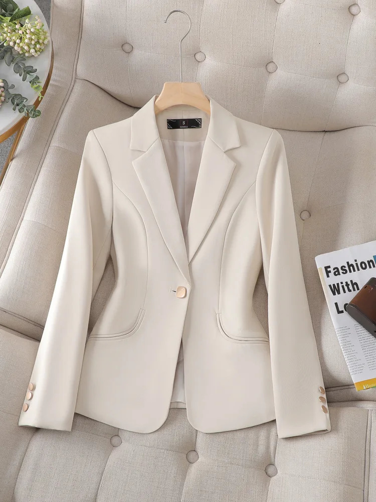 Spring Autumn Blazers Small Suit Jacket Women Fashion HighQuality Professional Ladies Female Outerwear 250213