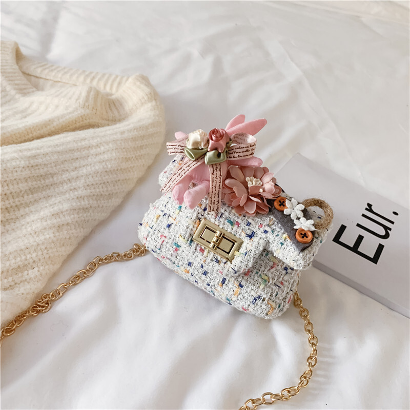 Ddmyshoesvip Children S New Woolen Small Fragrant Wind Girl S Crossbody Bag Princess Accessories Zero Wallet
