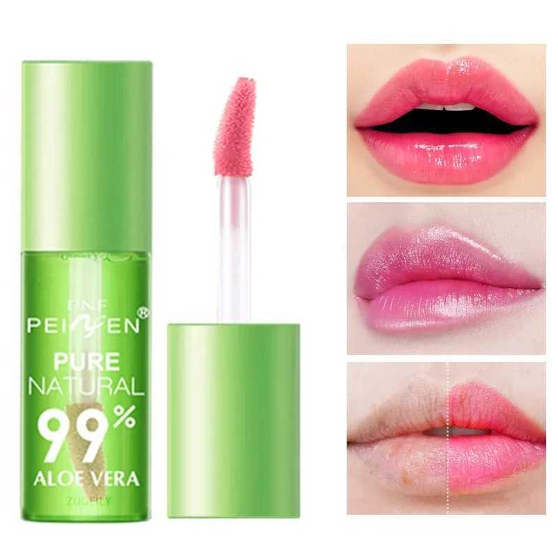 1PCS Moisturizing Natural Aloe Lip Gloss Changable Color Portable Waterproof Long Lasting Nutritious Lips Care LipstickW250219