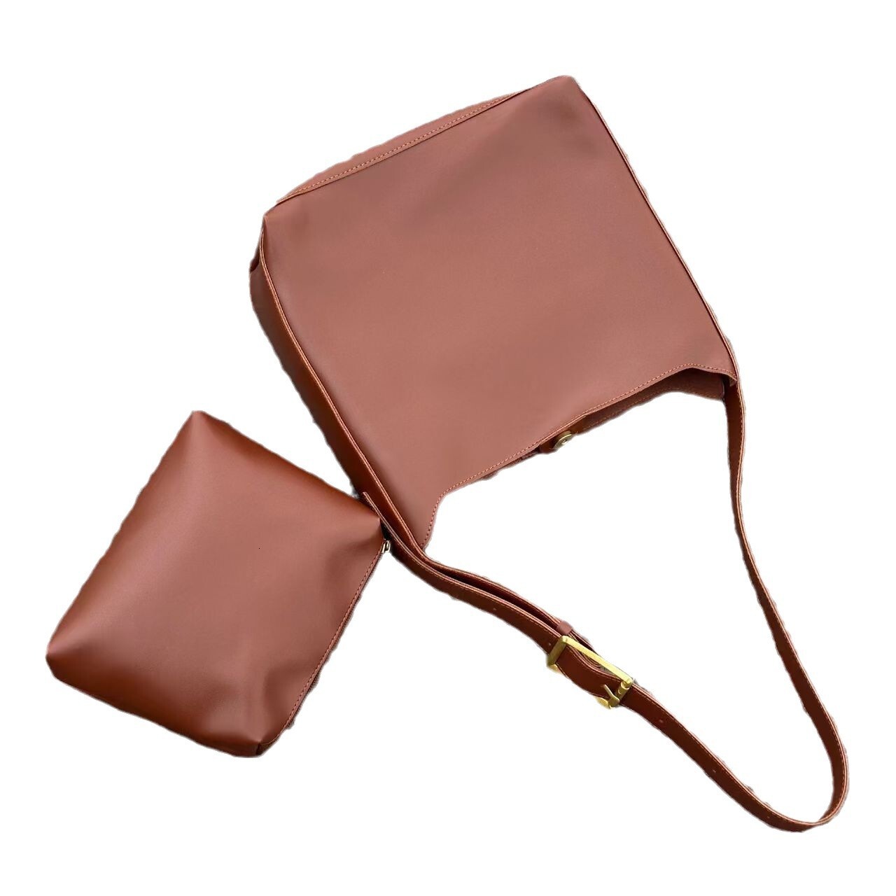 2025 New Fashionable Versatile Bucket Large Capacity Simple Leisure Mother and Child Set Soft Collapse Single Shoulder Crossbody Bag #swissmilitary