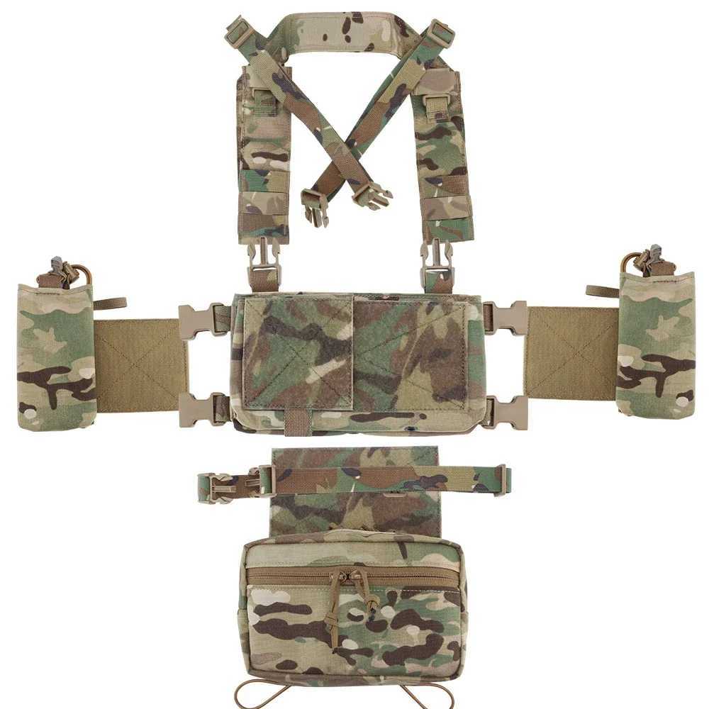 MK4 Micro Tactical Chest Rig YKK Zipper 500D Nylon 5.56mm RifLE Magazine Pouch for Airsoft HarnESS Chest RigXJ250219