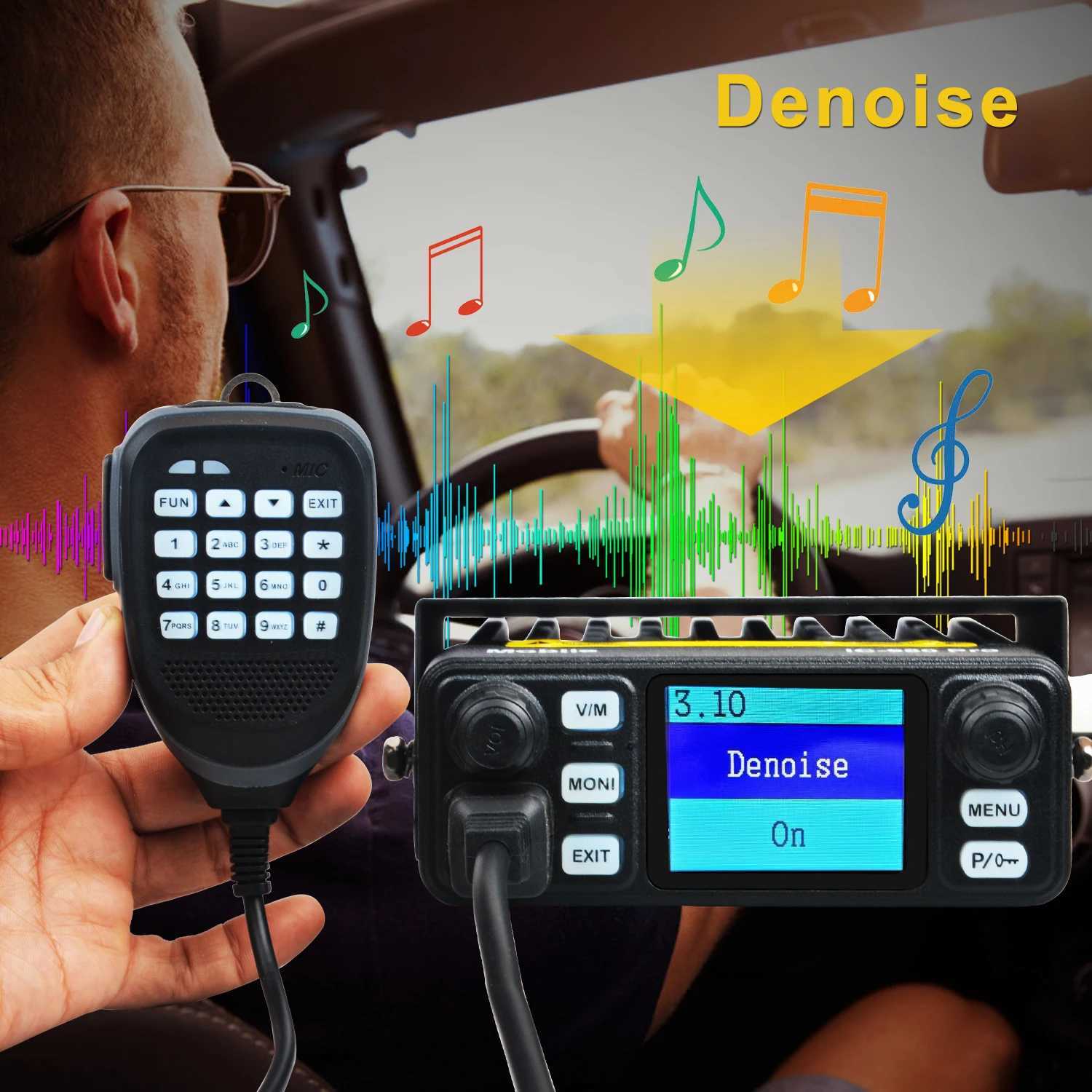 Hiroyasu Walkie Talkie IC-980Pro VHF UHF Dual Band Dual Watch 25W 200Ch Noise Reduction Mini FM Vox Scrambler Mobile RadioXJ250219