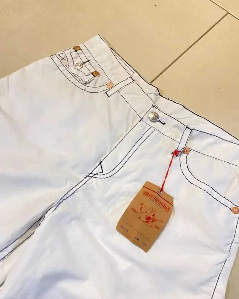 Men's Shorts American Hiphop Wide Leg Denim Shorts Men and Women Models Straight Loose High Street Pants Summer Y2k Cargo Shorts Men Pants z25021