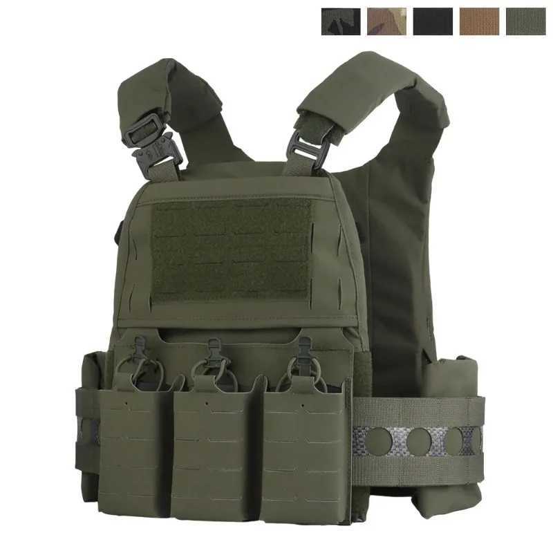 Outdoor multifunctional plate carrier Iron style Quick release Vest Triple 556 magazine bag MOLLE hunting air soft gearXJ250219