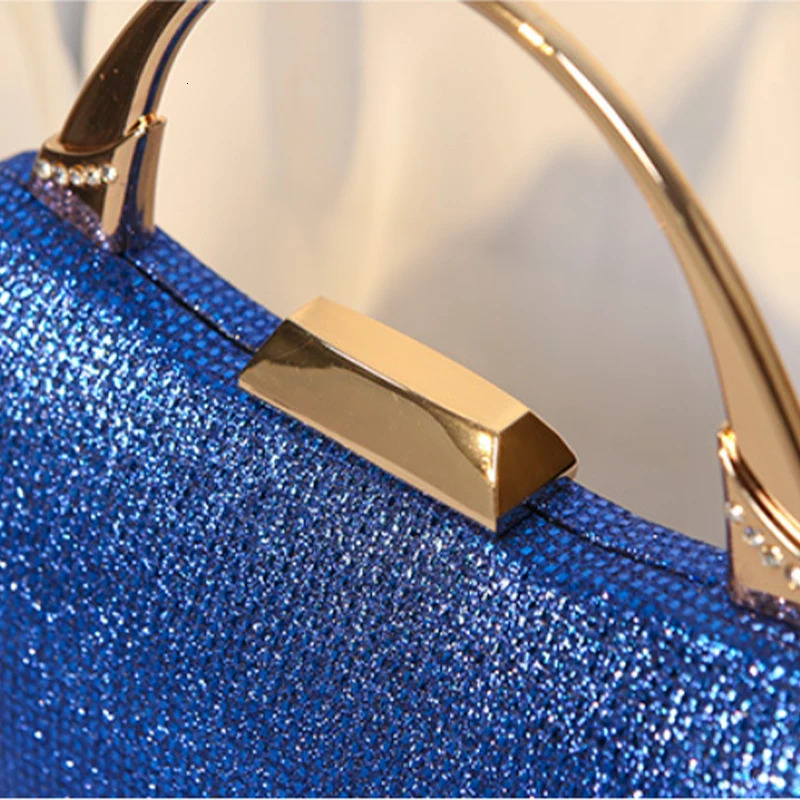 Sequin Royal Blue Evening Bags y Purses Clutch For Women Wedding Party Top Handle Handbag Ladies Sparkly Rhinestone 250218