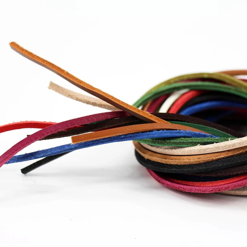 1Pair Cowhide Leather Shoelaces Boots Rope Shoelace 6080100120140160cm Loafers Boats Laces Shoe accessories 250219