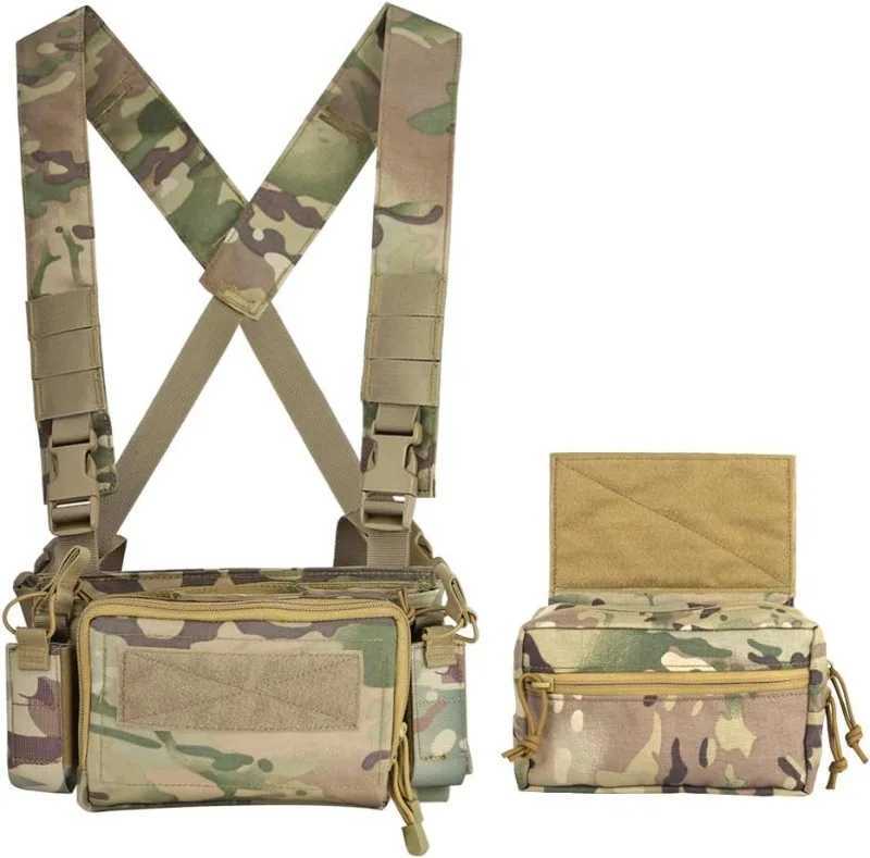 Tacticalband Hunting Tactical Vest Magazine Pouch Modular Chest Rig Set Drop Pouch 3PCS Mag Insert SetXJ250219