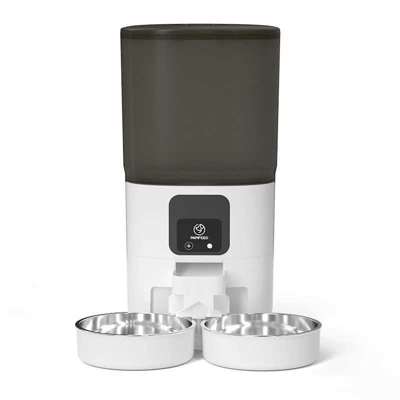 Dog Feeders PAPIFEED cat double bowl smart automatic feeder cat food dog food pet food dispenser 7L large capacity connect wifi timer dosing H250218