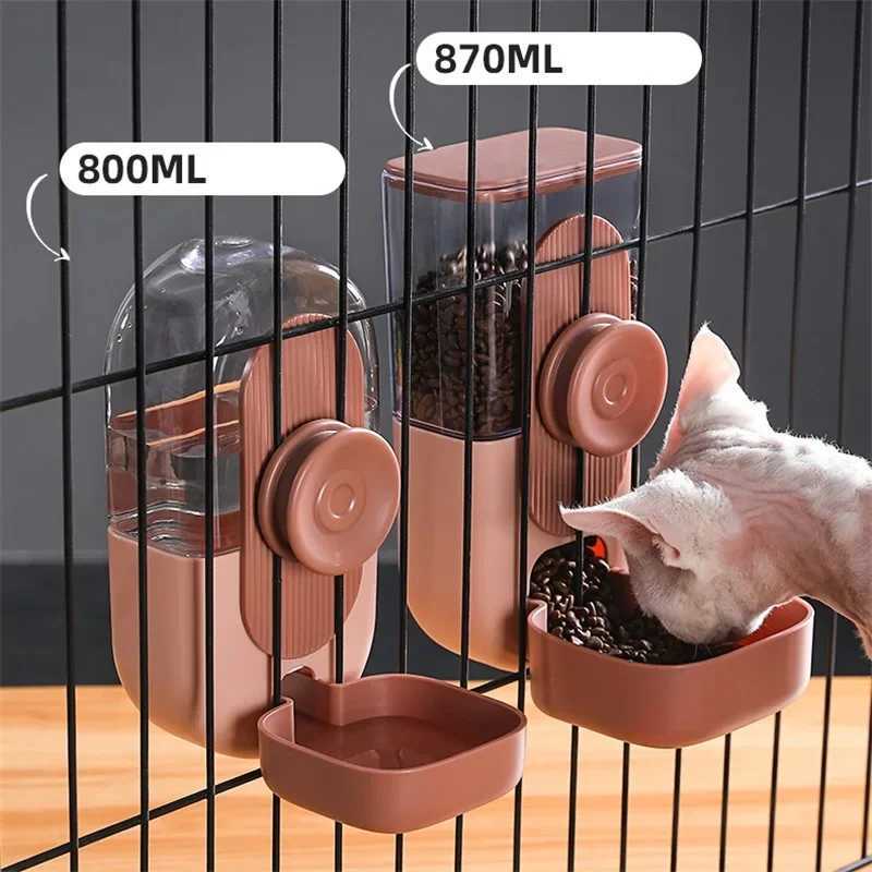 Dog Feeders Pet Hanging Water Fountain Convenient Automatic Feeder Dog Feeding Bowl Cat Water Drink Kit Tool Food Storage Container H250218