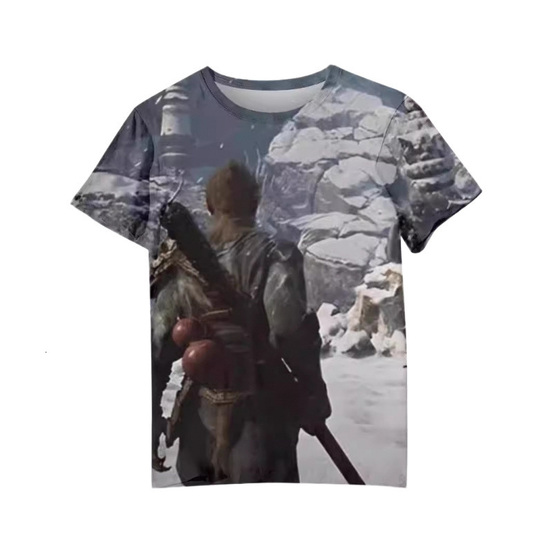 2025 Summer New Trendy Black Myth Wukong Men's Short Sleeve 3D Designer T-shirt Heat Sublimation Men's Casual Fashion Personalized Printed T