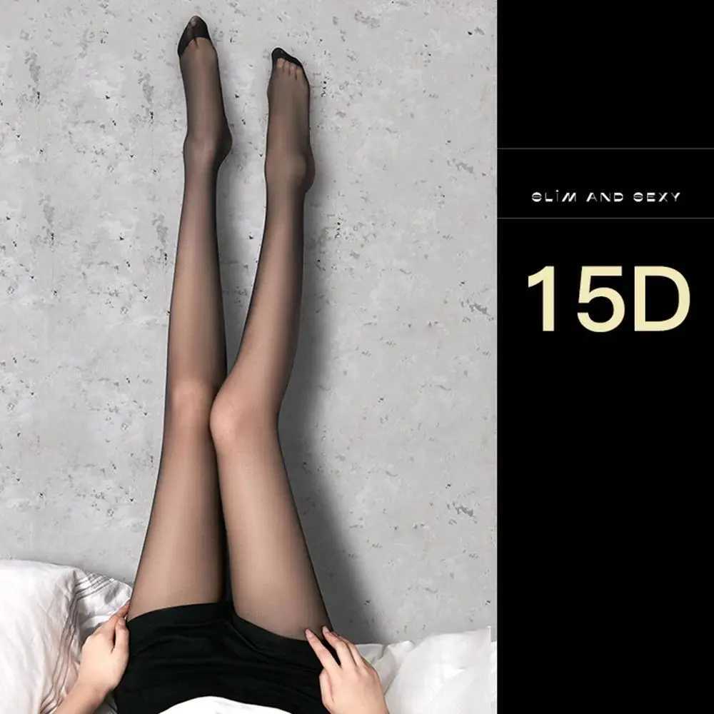Thin Pantyhose Black Stockings Leggings Hosiery Slim Breathable See Silk Through Anti-hook Ultra Tights T250219