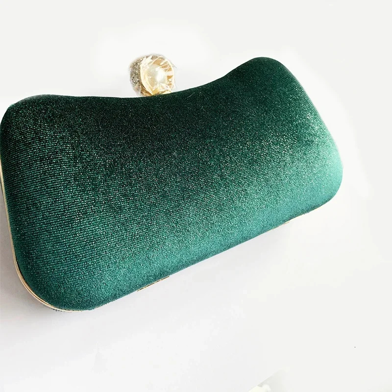 y n Women Evening Bags Green Clutch Purse Shoulder Two Chains Wedding Party Female Handbags Vintage Crossbody Bag 250218