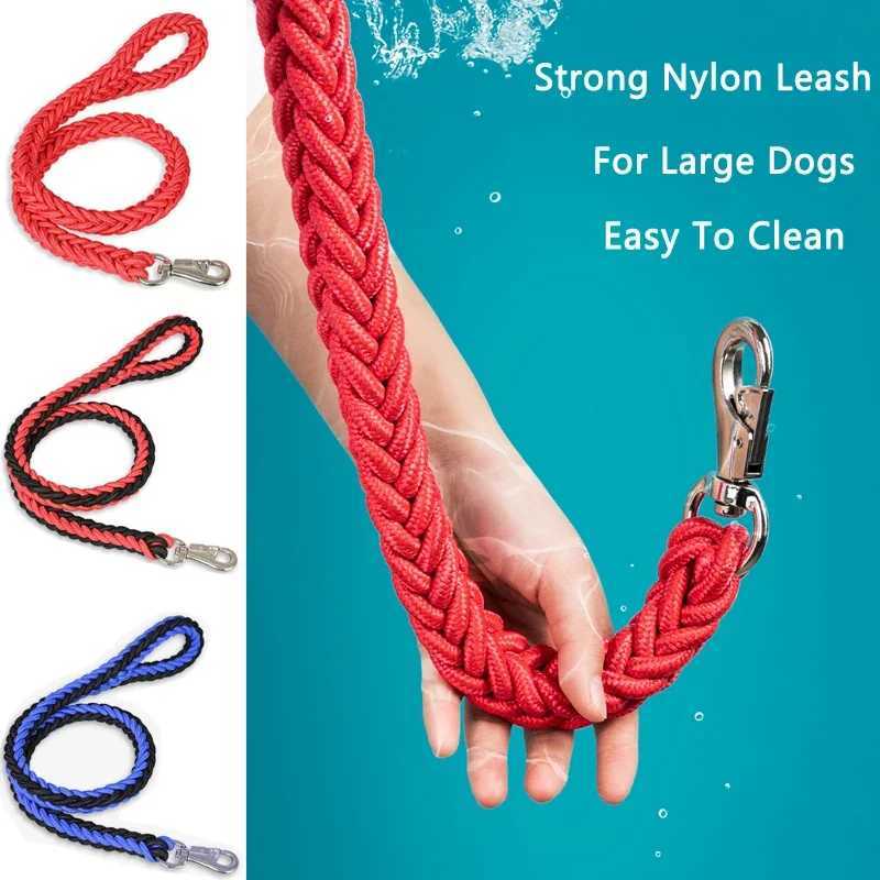 Heavy Duty Large Dog Leash Durable Nylon Braided Lead for Small Medium Big Dogs Bully Walking Hunting Camping Pet AccessoriesXJ250218