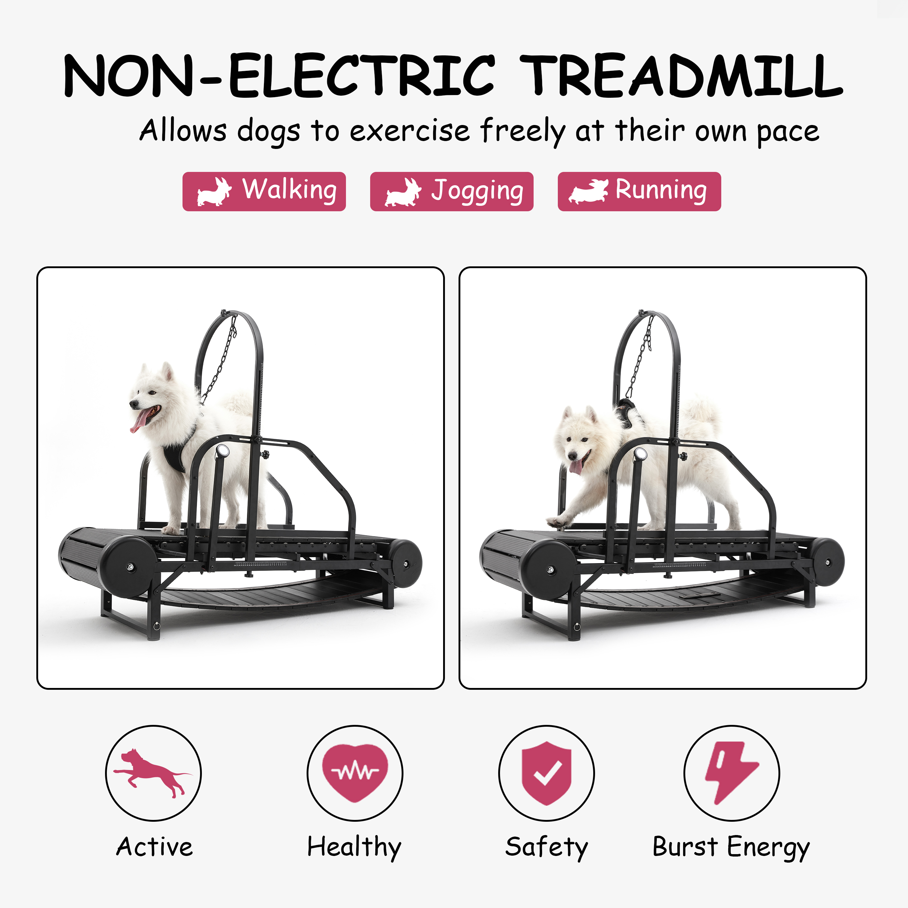 Larger Dog Non-electric Equipment Apparel Heavy Duty Pet Running Fiess Treadmill Walking hine Unpowered Run Tools For Dogs