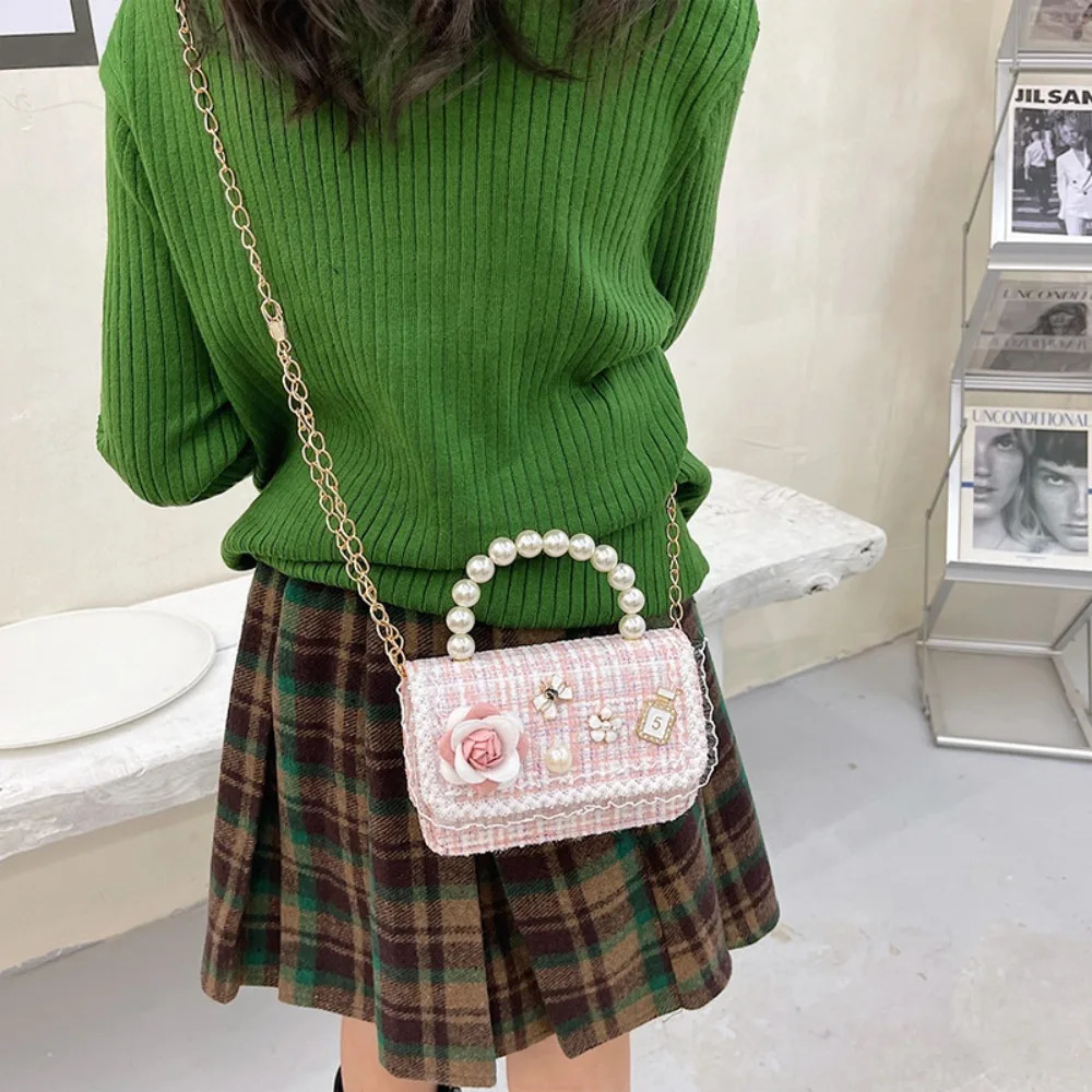 Childrens Small Square Bag Fashion Princess Handbag Girl Chain Shoulder Crossbody Bags 250219