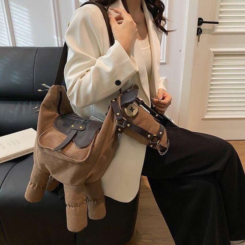 Horse bag Equine Companion Tote 1 Piece Casual Large Capacity Shoulder Women & Men, Trendy Versatile High-quality Daily Commuting Bag, Girl Fashionabl