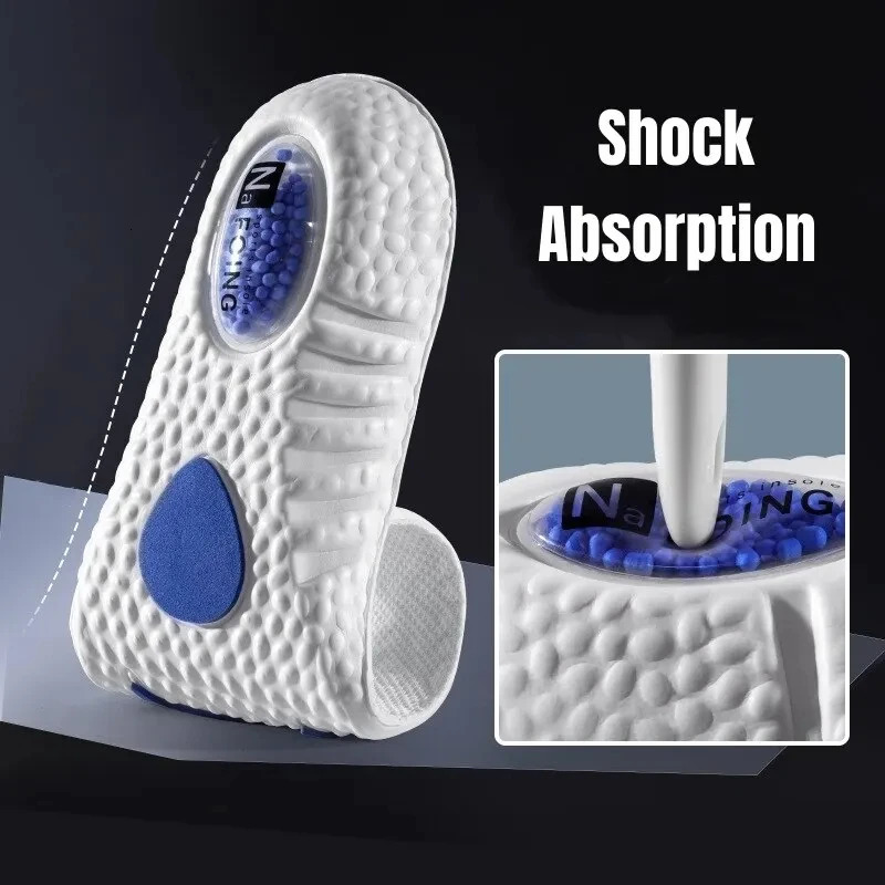 Upgraded Sports Shock Absorption Insoles High Elastic Running Sneaker Pads Rebound Deodorant Comfortable Feet Cushion 250219