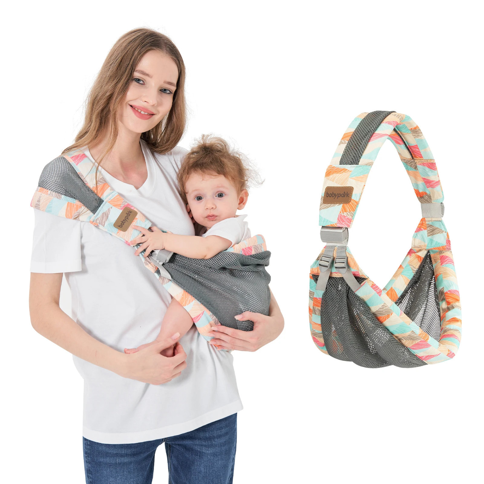 Baby Sling Adjustable One Shoulder Lightweight Portable Baby Sling for born To Toddler Mesh Ventilation 250219