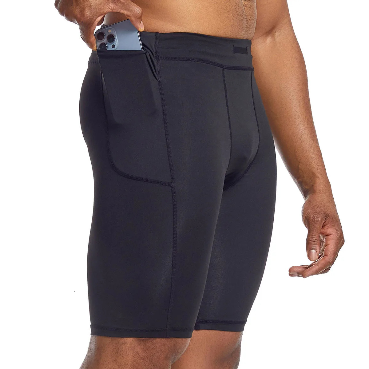 Mens Running Pocket Tights Shorts GYM Exercise Fitness Legging Workout Basketball Hiking Training Sport Soccer Clothing H77 250219
