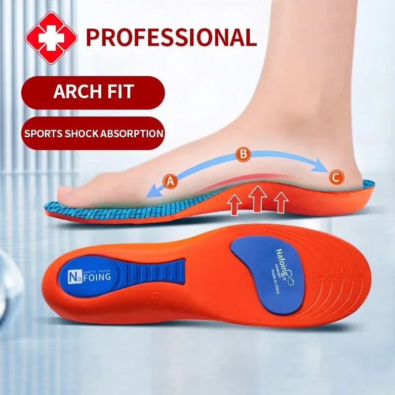 Sport Orthopedic Insoles for Feet Men Women EVA Breathable Shock Absorption Shoes Insole Running Basketball Care Pads 250219