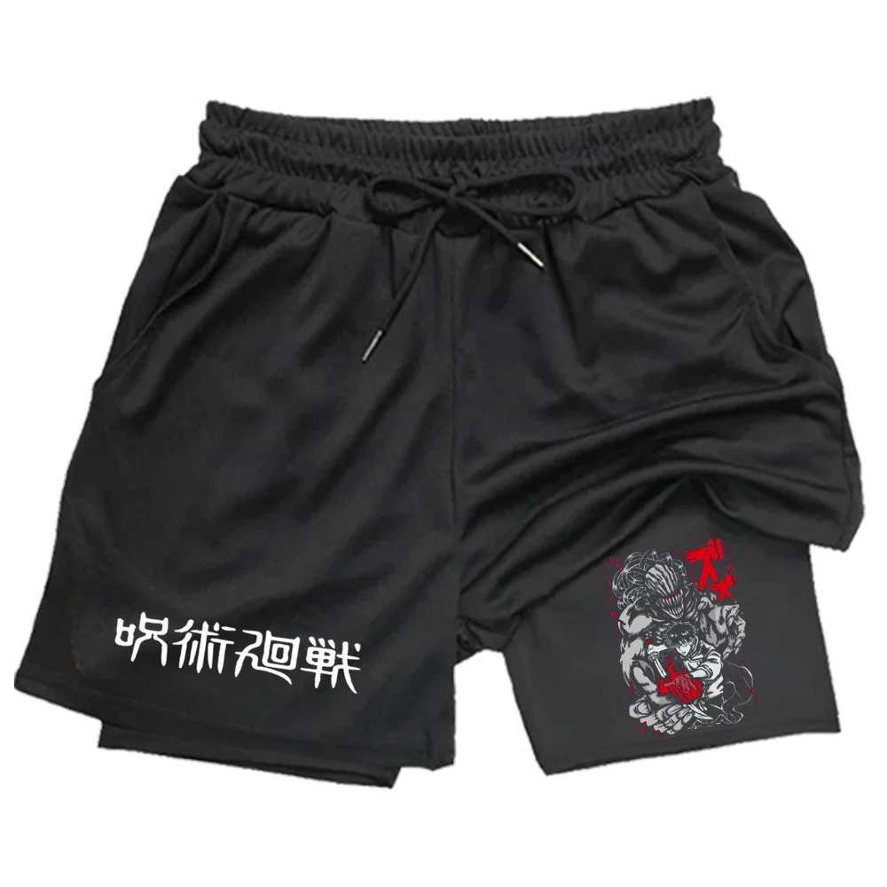 New Casual Quick-drying Double-layer Shorts Mens Gym Multi-functional Training Shorts Summer Running Two-in-one Shorts S-2XL W250219