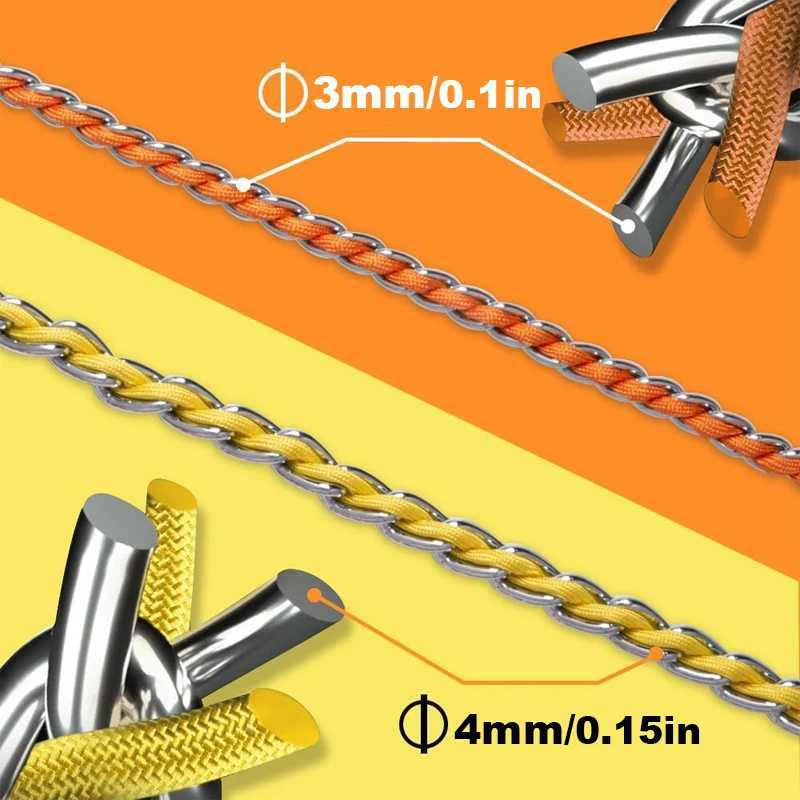 Anti bite breakage Pet dog chain Walking Dog Leash With Continuous Bite Resistance P-Chain P-Shaped rope Collar Pet Dog SupplieXJ250218