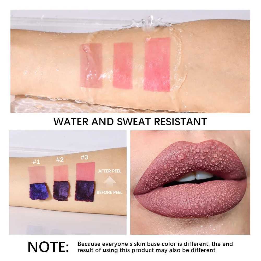 Metallic Tear-Off Lip Stain Matte Tattoo Dyed Lip Tint Peel-Off Liquid Lipstick Waterproof Lasting No Fading Lip Gloss CosmeticsW250219