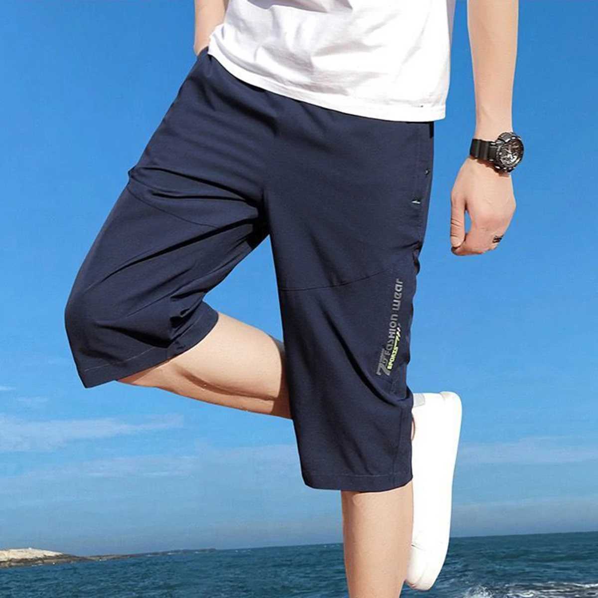 Men's Shorts Capri Shorts for Mens Sports and Leisure Summer Thin Style Large Shorts Straight Tube Loose Beach Pants -1PCS z250219