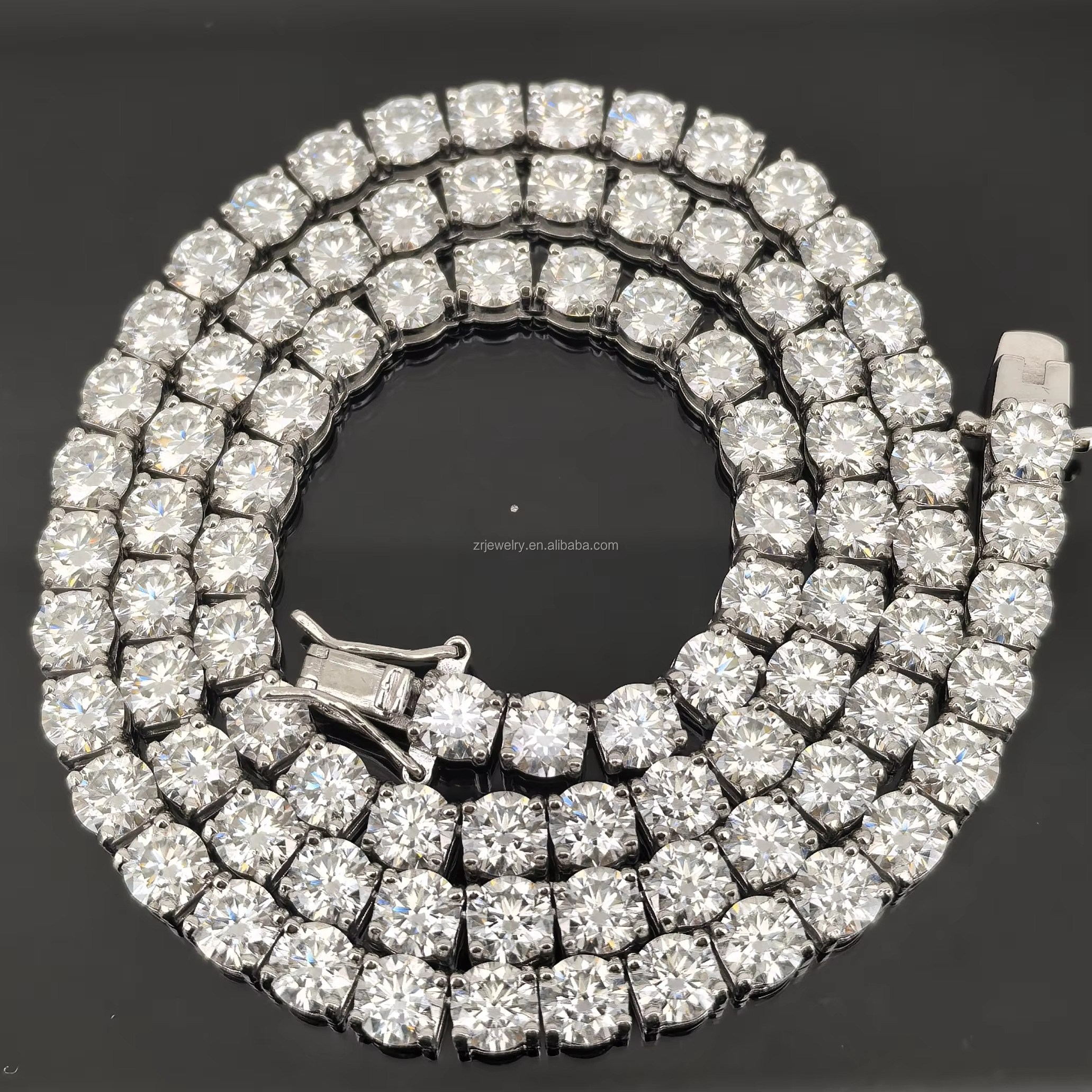 Wholesale Tennis Bracelet S Sterg Sier Chain k Gra Certified Gold Plated Moissanite Necklace