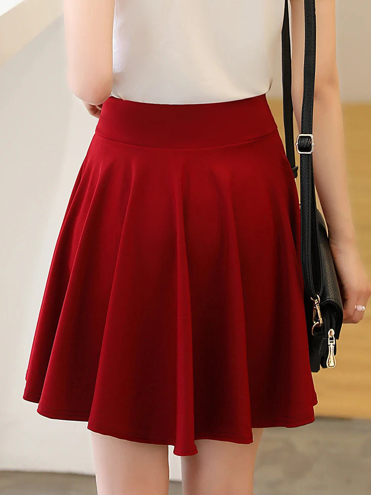Summer Fashion Shorts Skirts Womens School Korean Style Red Black Mini Aesthetic Pleated High Waist Skirt Female 250213